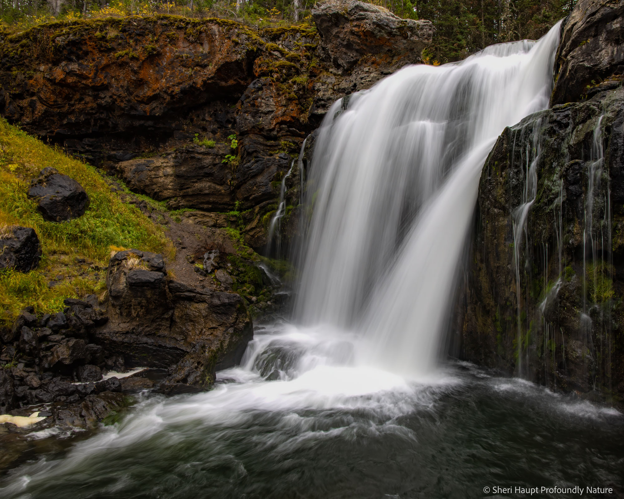 Held by Stone Moose Falls, Portfolio, Stock, Waterfall, Wyoming, Yellowstone, fall
